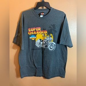 Harley Davidson Motorcycles Super Charged South Valley Sandy, Utah Gray T-Shirt